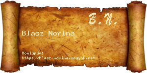 Blasz Norina névjegykártya
